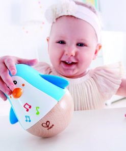 E0331 Penguin Musical Wobbler with child-3