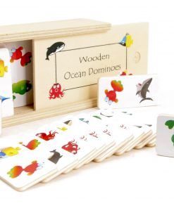 222130 Wooden Ocean Dominoes Set