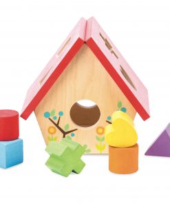 PL085-Bird-House-Wooden-Shapes-Sorter-Toddler-Toy-Front
