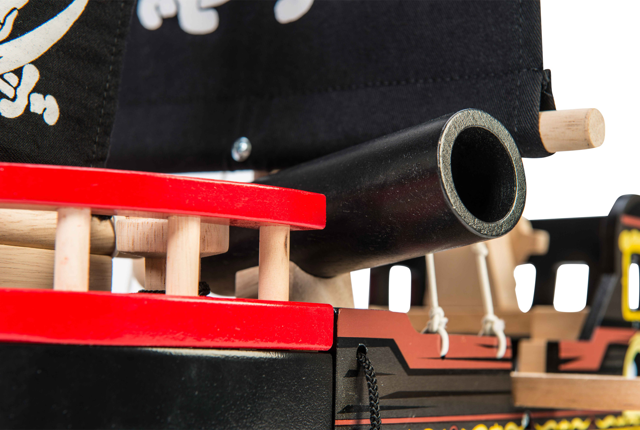 TV246-Barbarossa-Pirate-Ship-Boat-Black-Sail-Caribbean-Cannon