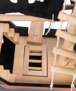 TV246-Barbarossa-Pirate-Ship-Boat-Black-Sail-Caribbean-Door