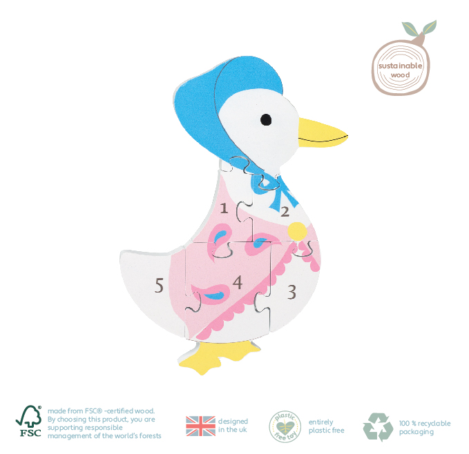 NUMBER PUZZLE - JEMIMA - PETER RABBIT_FSC