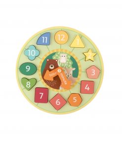 SHAPE SORTING CLOCK - WOODLAND