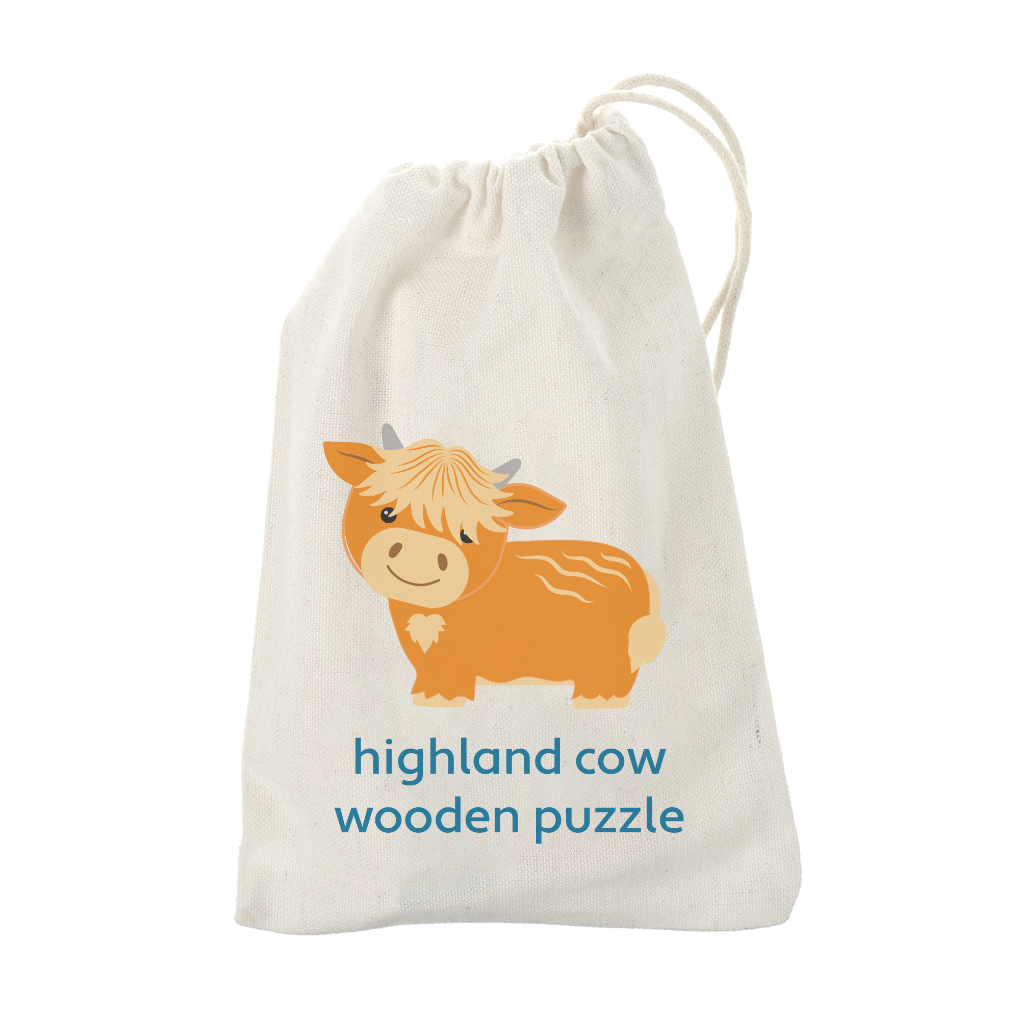 PUZZLE - HIGHLAND COW_BAG