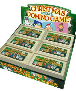 212889 Wooden Christmas Dominoes Counter Display