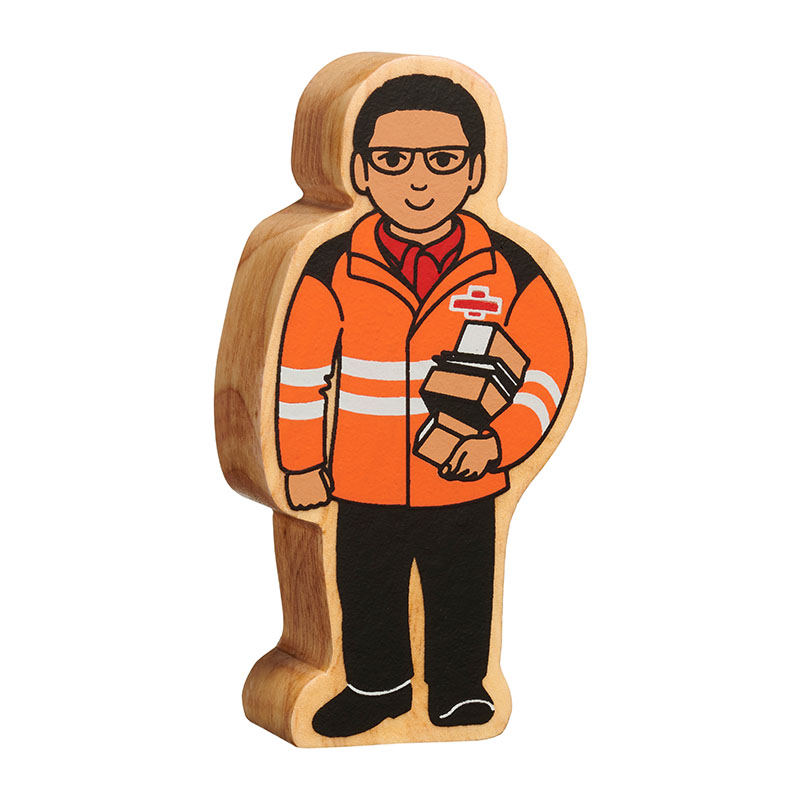 NC509 Natural orange & black delivery person