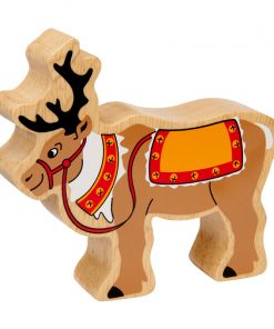NC589 Natural brown reindeer with reins