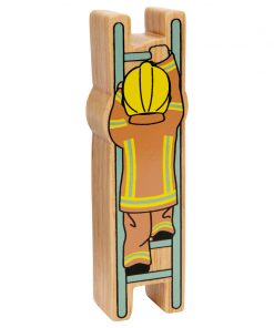 NC803 Natural brown & grey firefighter on ladder - back