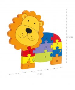 NUMBER PUZZLE - LION- MEASUREMENTS