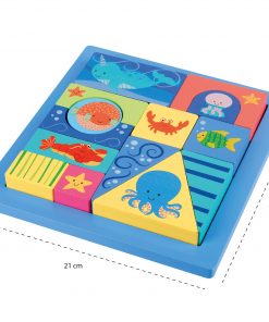 BLOCK PUZZLE.- SEA LIFE- MEASUREMENTS